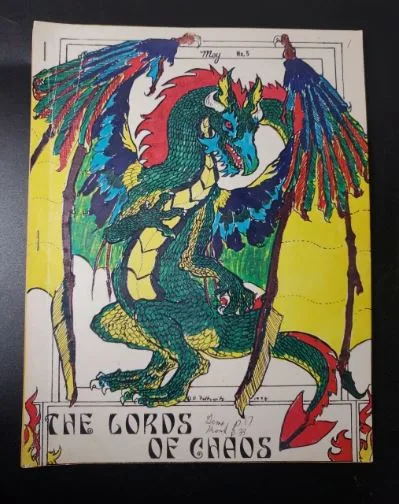 Rare/old dungeons and dragons fanzine - The Lords of Chaos! Check out that hand drawn cover.